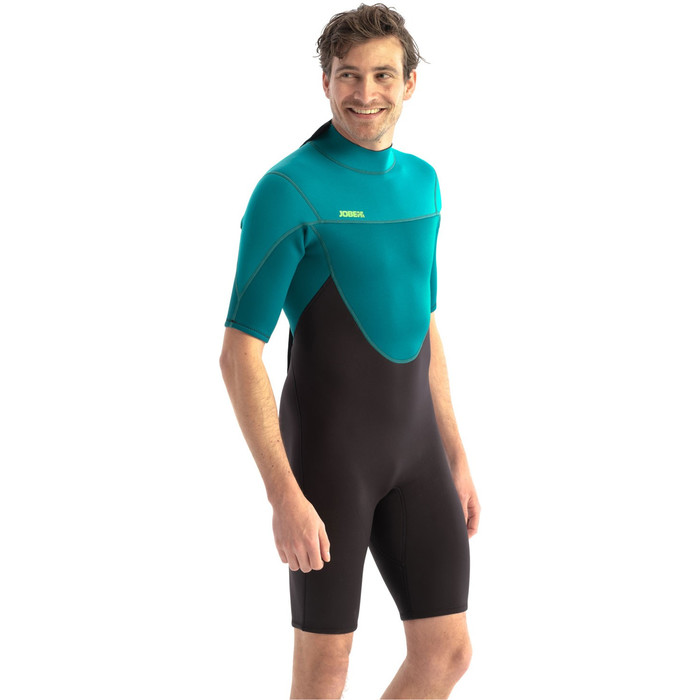 2024 Jobe Mens Perth 3/2mm Back Zip Shorty Wetsuit 30362100 - Teal